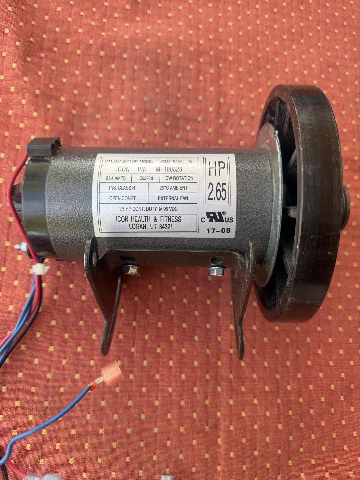 Icon Health and Fitness M-190528 1.5HP 95VDC  Treadmill Motor Peak Power 2.65 HP