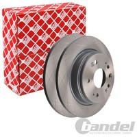 2X febi Bremsscheiben Ø282Mm Hinten Passend FÜR Honda FR-V Stream