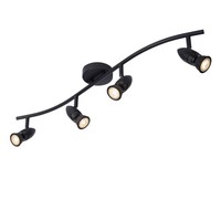 Deckenstrahler Flexibel Metall Schwarz Flur GU10 H:76 Cm Deckenspot 4-Flammig