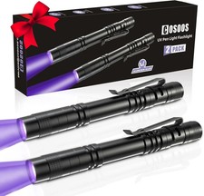 COSOOS 2 UV Black Light Flashlight, 2 Pack 395nm Mini Flashlight