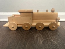 Hand Crafted Wooden Toy Train Locomotive Engine- 14" Long