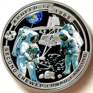 SOLOMON ISLANDS 1/2 DOLLAR 2020 PROOF The Apollo Missions APOLLO 12 RARE