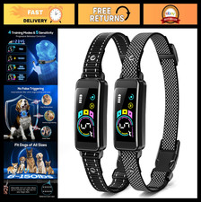 Smart Dog Bark Collar 2 Pack - Anti-Barking Device for All Sizes, Beep Vibration