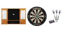 Bristle Dartboard  Oak Cabinet  Mamba Tungsten Darts Set
