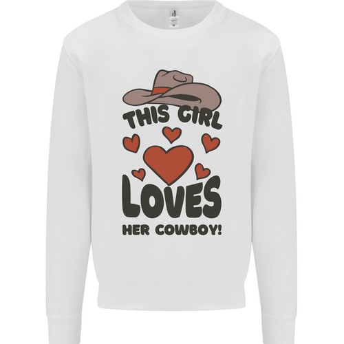 This Girl Loves Her Cowboy Kids Sweatshirt Jumper