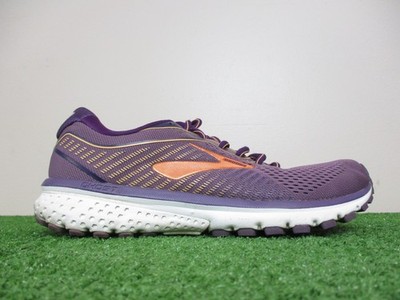 Brooks Ghost 12 Shoes Womens 9.5 Purple Copper Road Track Race Running Cushion