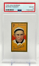 1911 T205 Gold Border GEORGE PASKERT PSA 4 - Piedmont Factory No.25 Back