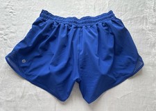 Lululemon Hotty Hot Short 4” in Jet Stream royal blue Sz 8 Tall