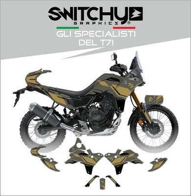 Grafik Dekor Aufkleber Yamaha TENERE 700 2025 2026 Frozen Titanium Kompatibel