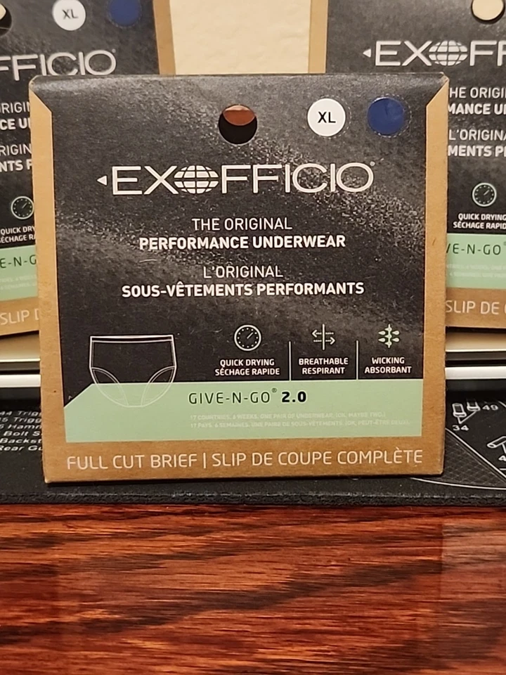 3 x ExOfficio женщин Give-N-Go 2.0 полный вырез короткие путешествий нижнее белье чернила (темно-синий) - Изображение 2 из 4