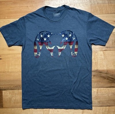 Kuiu Ultralight Hunting T Shirt Men M Flag Pattern Ram Graphic