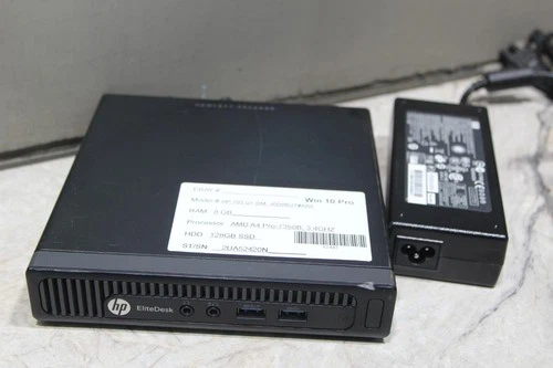 HP EliteDesk 705 G1 DM Mini AMD A4 PRO-7350B, 3.4GHZ 128GB SSD 8GB WiFI Win 10