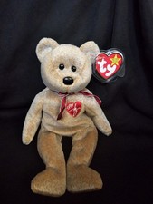 1999 TY SIGNATURE BEAR BEANIE BABIES- MULTIPLE TAG ERRORS AND EXTRA TUSH TAG INK