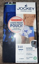 Jockey 3-Pair Mens Boxer Brief Polyester Blend 6" Inseam Chafe Proof Pouch  L
