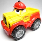 2000 TONKA MAISTO LIL CHUCK & FRIENDS 2 1/2" DIECAST RED & YELLOW TOY TRUCK