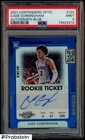2021 Contenders Optic Blue Rookie Ticket #124 Cade Cunningham RC AUTO /49 PSA 9
