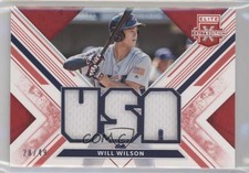 2019 Elite Extra Edition USA National Team Materials Red 28/49 Will Wilson 0b0