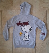 Peanuts Snoopy Est. 1950 Gray Hoodie Pullover Drawstring XS 0-2 Woodstock