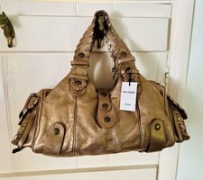 100% Authentic Chloé Silverado Metallic Gold Bag M/L Rare Excellent Condition