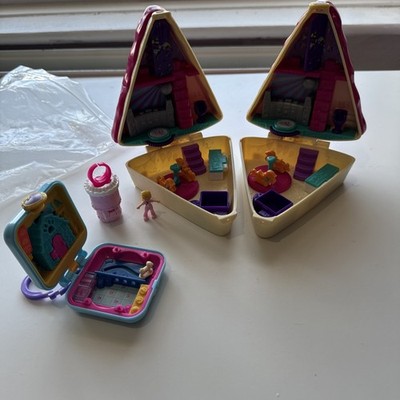 Polly Pocket kleines Restposten Konvolut - drei Kisten mit einer Puppe