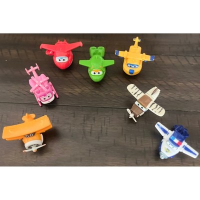 Super Wings Transform-a-Bots 7 Piece Mini Figure Set Jett Dizzy Donnie Paul Mira