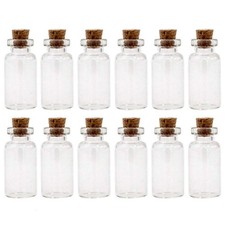 50 Pcs 3ml Glass Bottles Transparent Mini Glass Bottles With Cork Stoppers For M
