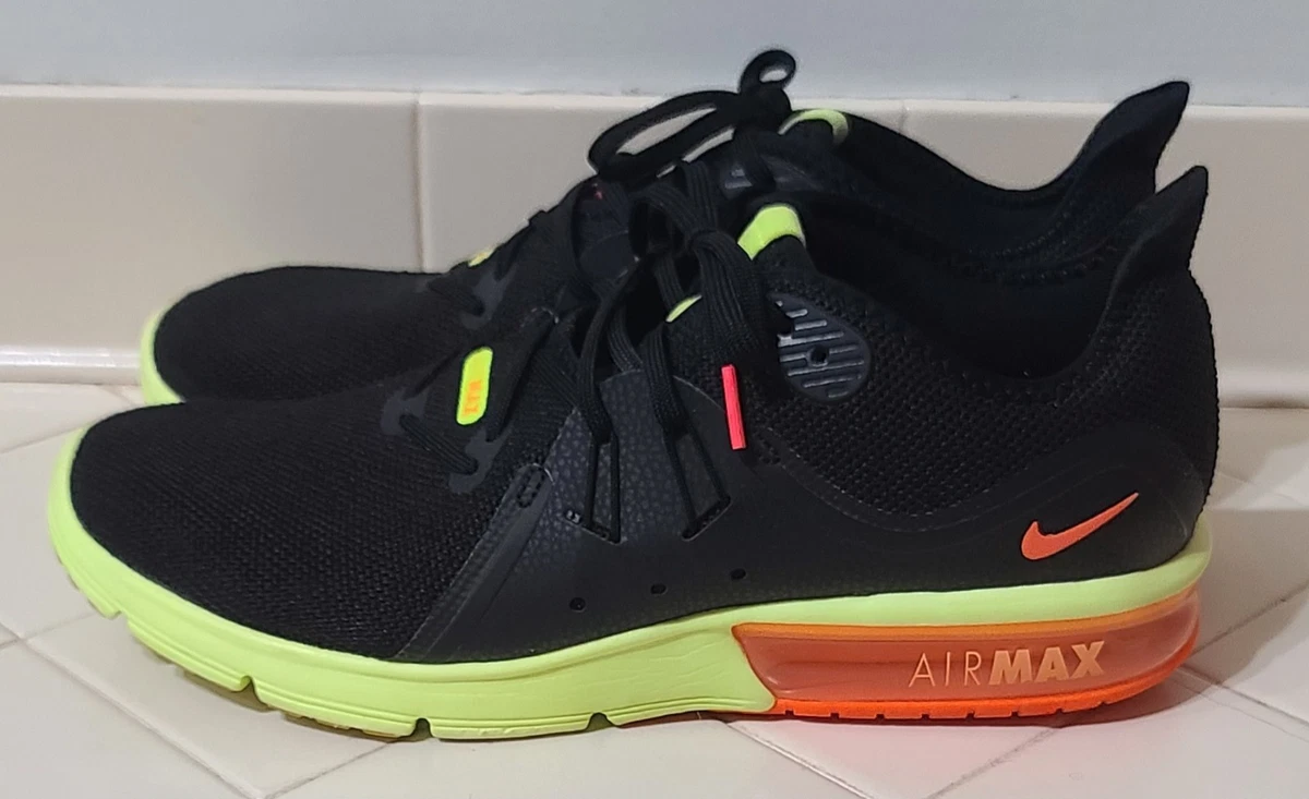Nike Air Max Sequent 3 Black Orange Volt for Sale 