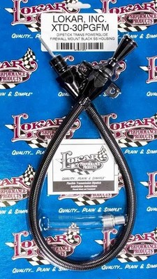 LOKAR XTD-30PGFM Black Trans Dipstick fits GM P/G Firewall Mount