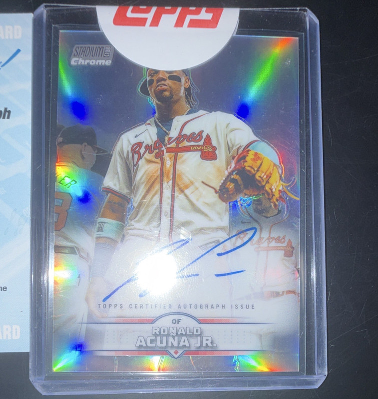 Topps Stadium Club 2025 Ronald Acuña Jr Chrome Autographs #SCCA-RA Braves