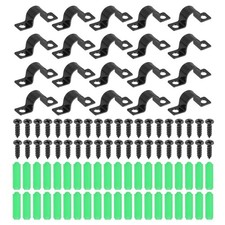 20Pcs 12mm(1/2") Two Hole Pipe Strap, U Brackets Conduit Clamp