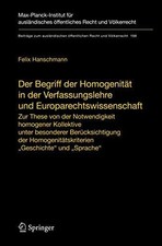 Der Begriff der Homogenität in der Verfassun...