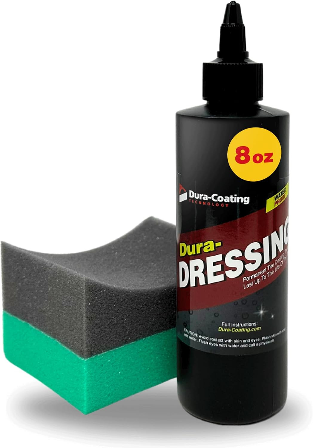 Dura-Dressing Tire Shine Re-Load Kit XL 8oz High Gloss Restorer for Coated Tires