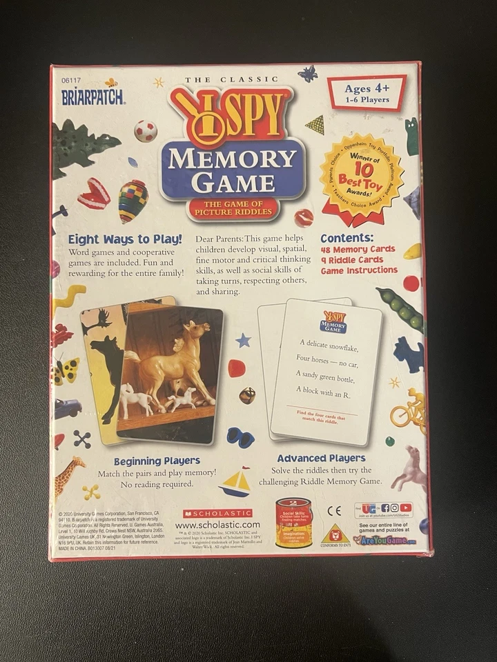 BRAND NEW SEALED The Classic I Spy Memory Game Ages 4+ Picture Riddles 1-6 Play - Image 2 of 4