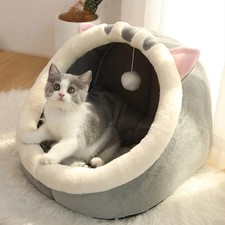 1pc Deep Sleep Foldable Cat Bed with Cushion for Small Pets  Dogs