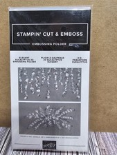 Stampin  Up ELEGANT EUCALYPTUS 3D EMBOSSING FOLDERS 3 X 6 SET OF 2