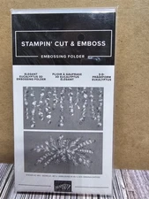 Stampin’ Up! ELEGANT EUCALYPTUS 3D EMBOSSING FOLDERS 3 X 6 SET OF 2