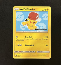 Pokemon TCG Ash's Pikachu SM113 Promo Regular ENG 2017 70HP Basic on eBay