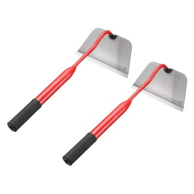 2pcs Garden Hoe 16'' x 7'' Steel Hoe Garden Tool with Handle, Red