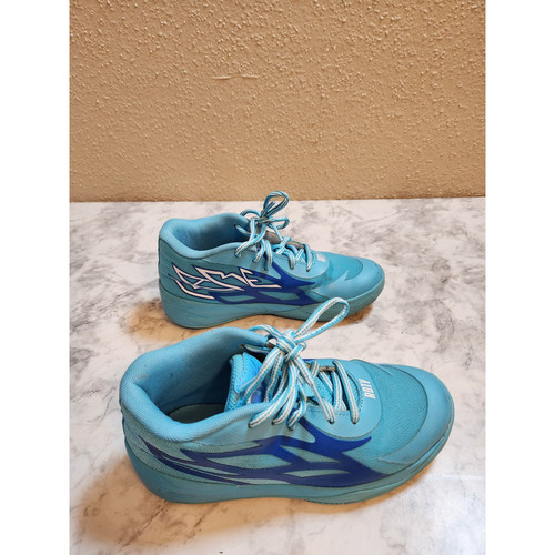 Puma MB.02 Roty MELO Low Boys Blue Mesh Lace Up Running Sneakers Shoes Size 3C - Picture 1 of 6