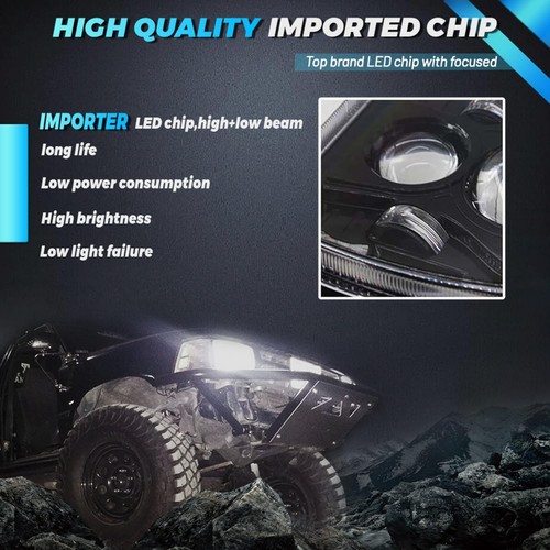 5x7'' 7x6" LED Headlight DRL For Toyota 4Runner 1984-1991 / For Tacoma 1995-1997 - Picture 9 of 13