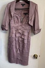 Jessica Howard MOTHER OF BRIDE DRESS  JACKET 2 Pc Formal Pink/mauve Size 8