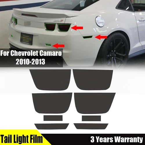 For Chevrolet Camaro 2010-2013 Smoke Reverse Tail Light Decal Overlay Tint Vinyl