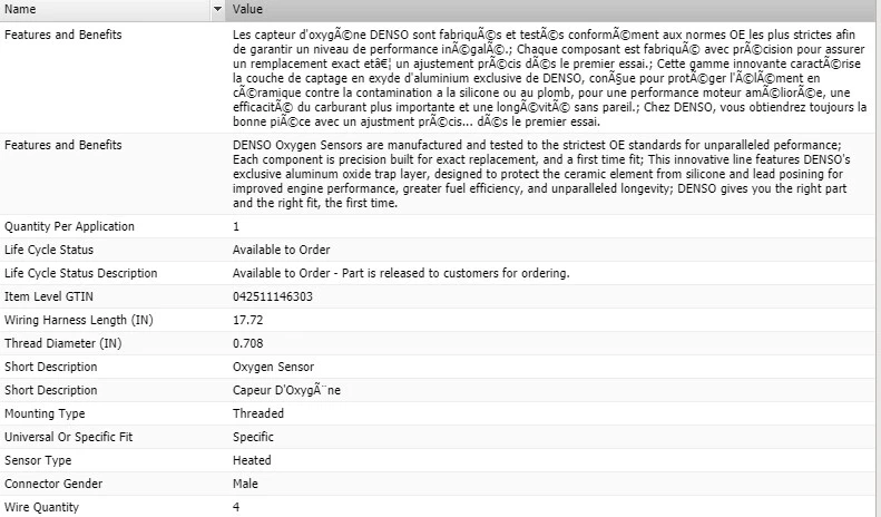 Denso Upstream Right Oxygen Sensor for 2001-2006 LEXUS LS430 V8-4.3L - Image 2 of 4