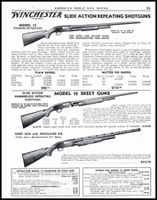 Winchester Model 12 Shotguns Skeet Slide Action Advertisement Vtg Gun Print Ad