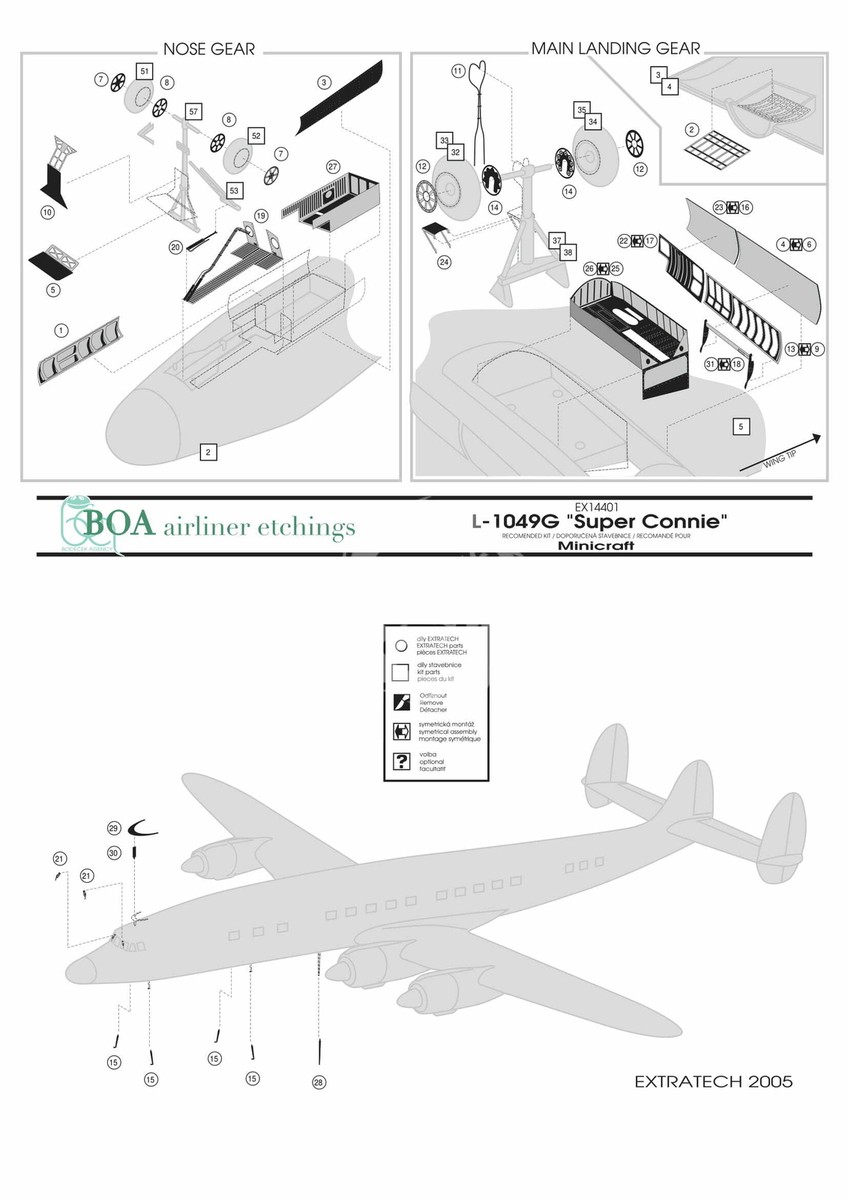 L-1049G Super Constellation 1/144 Scale - Detailing Set