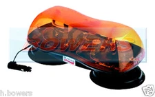 12V BRITAX A424 MAGNETIC MOUNT TWIN DOUBLE ROTATING AMBER LIGHTBAR BEACON BAR