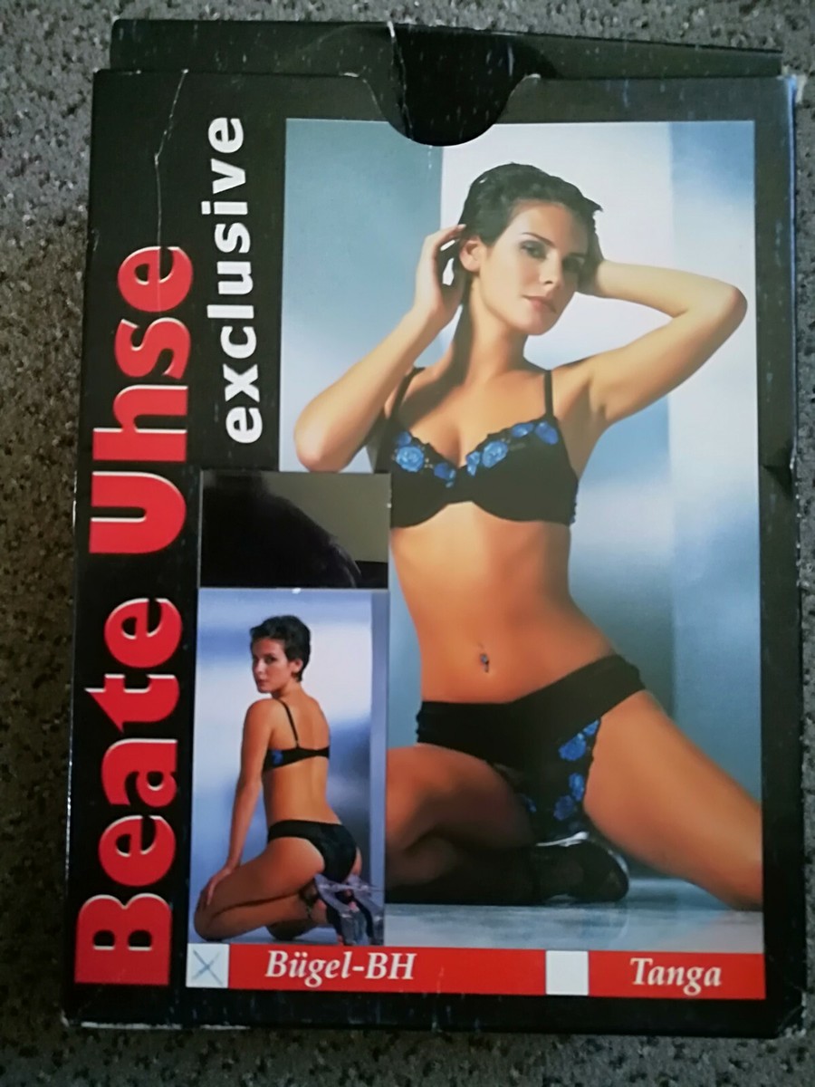 Beate Uhse BH-Tanga Set, mit 2 Tangas, schwarz/blau, Gr. 75B, Tangas 34/36 | eBay.de Beate Uhse BH-Tanga Set, mit 2 Tangas, schwarz/blau, Gr. 75B, Tangas 34/36 | eBay.de