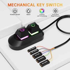 Mechanical Desktop Power Switch External Start Computer On/Off and Reset Button