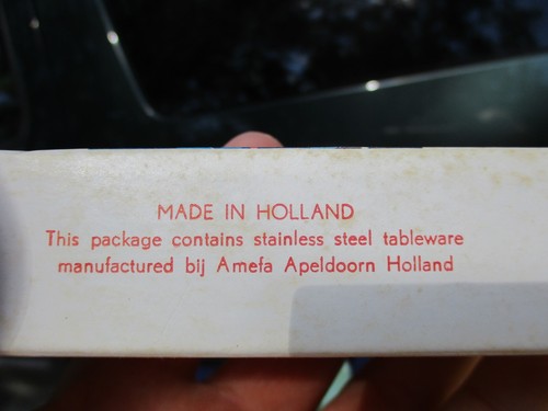 Vintage NOS Amefa Apeldoorn Made in Holland FLATWARE SET IN Box TULIP TIME 5 PCS - Picture 6 of 8