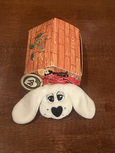 Caja coleccionable de peluche Mary Meyer 1998 Pound Puppies 01/12 Doghouse cachorro perro - Imagen 5 de 6
